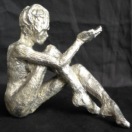 James Johnson: 'thought', 2013 Aluminum Sculpture, Figurative. Artist Description: archetype, nude, female, beauty, dance, erotic, fantasy, figurative, mystical, meditation, mythology, new age, spiritual, nudes ...