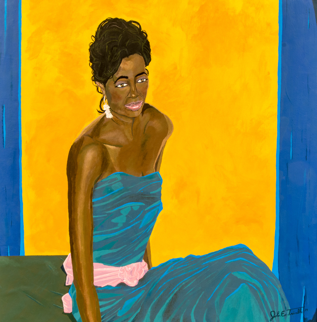 Artist John Trimble. 'Blue Bella' Artwork Image, Created in 2015, Original Painting Acrylic. #art #artist