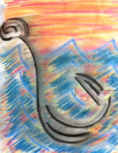 Artist Joe Mccullagh. 'Drifting Hook' Artwork Image, Created in 2014, Original Pastel. #art #artist