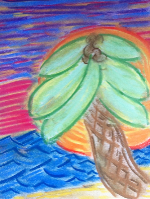 Artist Joe Mccullagh. 'Island Sunset' Artwork Image, Created in 2014, Original Pastel. #art #artist