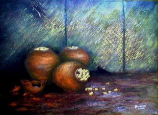 Jo Mari Montesa: 'Banga ng Gusi , Pot of Gold Bars', 2006 Oil Painting, Still Life.   Oil Painting on Canvas.  	My Great Great Grandfather is Placido Gino who just passed away when I was a toddler. I am his first Great Great Grandson. The stories and ideas of him was just narrated to me by her daughter, Aunt Amada. Grandfather Placido did not have a formal...