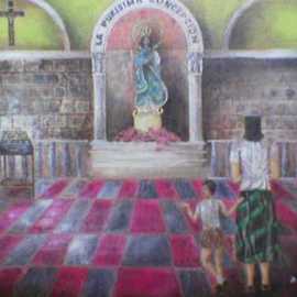 Jo Mari Montesa: 'La Purisima Concepcion', 2005 Oil Painting, Religious. Artist Description:  Oil painting on canvas. ...