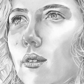 Chris Jones: 'Scarlett Johansson', 2013 Pencil Drawing, Portrait. Artist Description:     graphite pencil H, B, 2B, 3B & 6B 0n Bristol smooth paper    ...