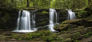 Jon Glaser: 'Three Falls in Tremont', 2016 Color Photograph, nature.  While in Tremont, Tennessee, I came across a succession of waterfalls in the smoky mountains national park.This limited- edition photograph, measuring approximately 16x24, is printed on fade- resistant Museo Silver Rag paper that has no optical brighteners. The image has been varnished with a protective coating that protects it...