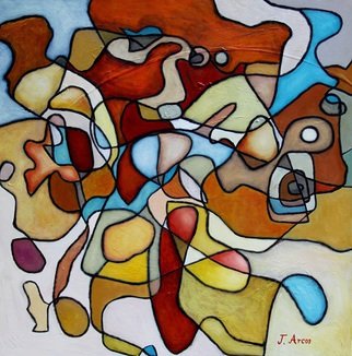 Jorge Arcos: 'Challenge', 2014 Acrylic Painting, Abstract. An abstract expressionist acrylic painting on canvas.      ...