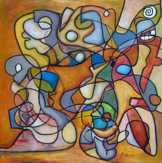 Jorge Arcos: 'Magical dance', 2014 Acrylic Painting, Abstract. An abstract expressionist acrylic painting on canvas.    ...