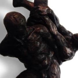 Jorge Llaca: 'Cuatro Hombres Clouse UP', 1999 Bronze Sculpture, Figurative. 