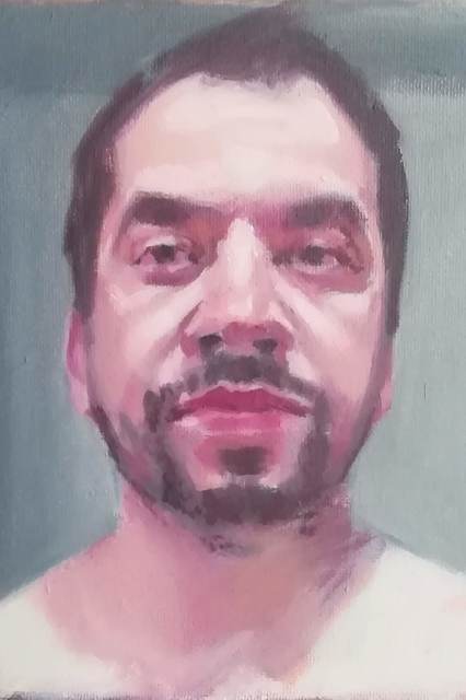 Artist Jose Pinto. 'Selfie' Artwork Image, Created in 2021, Original Painting Oil. #art #artist