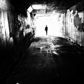 Josh Cooke: 'exposure', 2020 Black and White Photograph, Light. Artist Description: Light can be a scary thing.  It takes us to where we want to go but it also exposes us to who we really are. ...