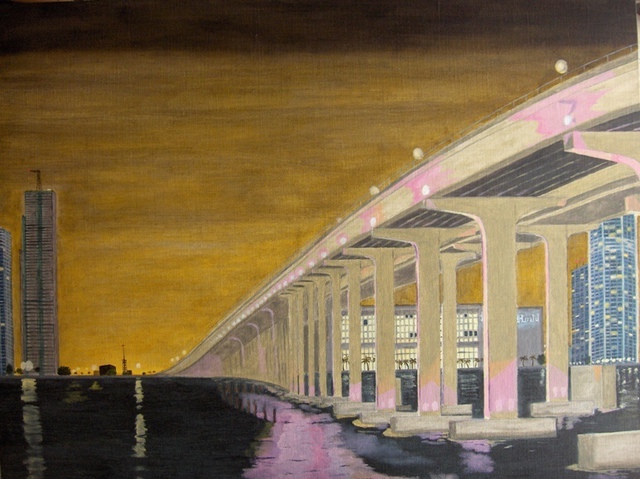 Joshua Goehring  'Causeway Bridge', created in 2008, Original Painting Acrylic.
