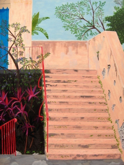 Joshua Goehring  'Venetian Steps', created in 2007, Original Painting Acrylic.