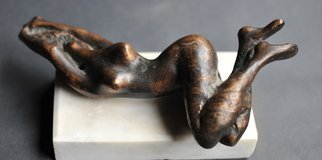 John Biro: 'awakeing-bronze sculpture', 1998 Bronze Sculpture, People. awakeing- 22x8x10cm...