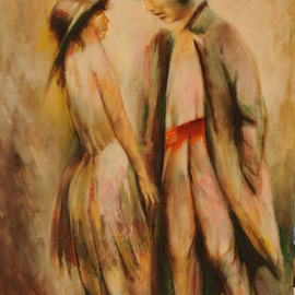John Biro: 'easy answer', 2010 Oil Painting, People. Artist Description: oil on canvas...