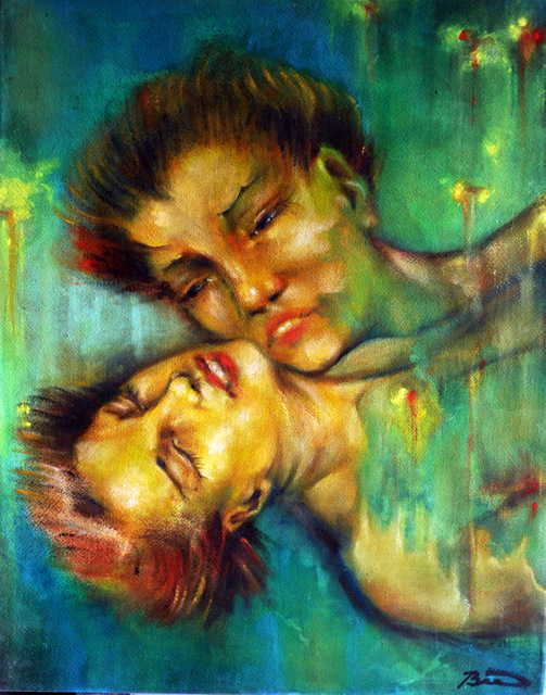 John Biro  'Emotions Under', created in 2009, Original Painting Acrylic.
