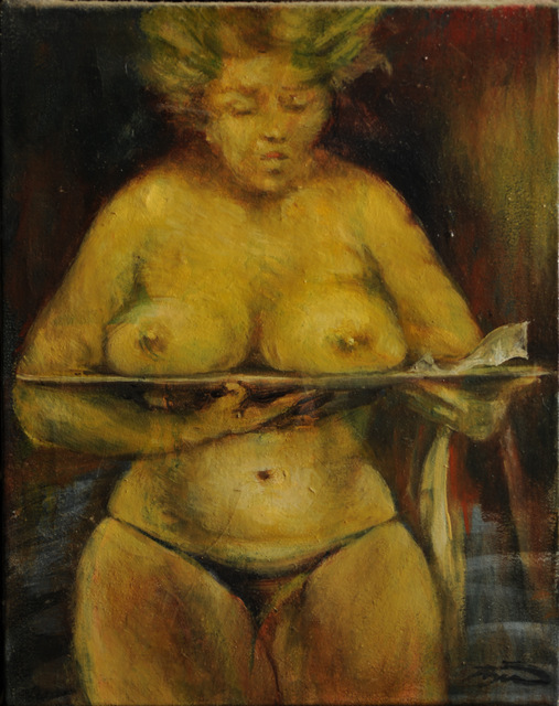 John Biro  'The Waitress', created in 2009, Original Painting Acrylic.