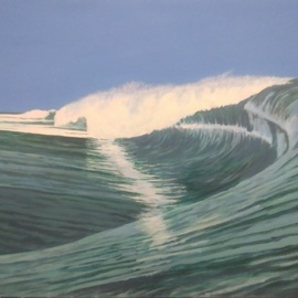 Phillip Matthews: 'breaker', 2023 Oil Painting, Seascape. Artist Description: Original painting of a breaking wav. ...