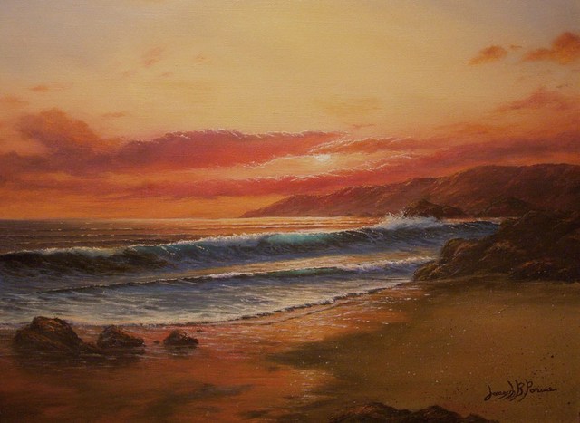 Joseph Porus  'A Beach To Myself', created in 1999, Original Painting Oil.