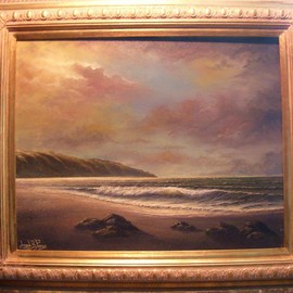 Joseph Porus: 'After the Rain', 1998 Oil Painting, Beach. Artist Description:     Oil on fine canvas. A clearing sky makes the spirits soar! Rich colors dowse the ocean and sand with a welcome light. ...