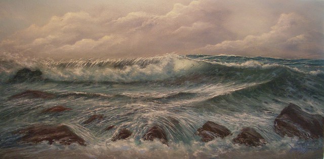Joseph Porus  'An Irish Sea', created in 2003, Original Painting Oil.