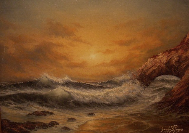 Artist Joseph Porus. 'Carmel  Sunset' Artwork Image, Created in 1998, Original Painting Oil. #art #artist