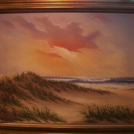 Joseph Porus: 'Dunes in the Afternoon', 2001 Oil Painting, Beach. Artist Description:    Oil on canvas. Dunes and grasses frame the distant surf and late day sun ...
