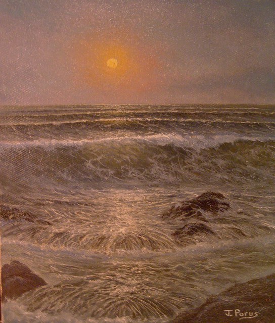 Joseph Porus  'Fading Light', created in 1985, Original Painting Oil.
