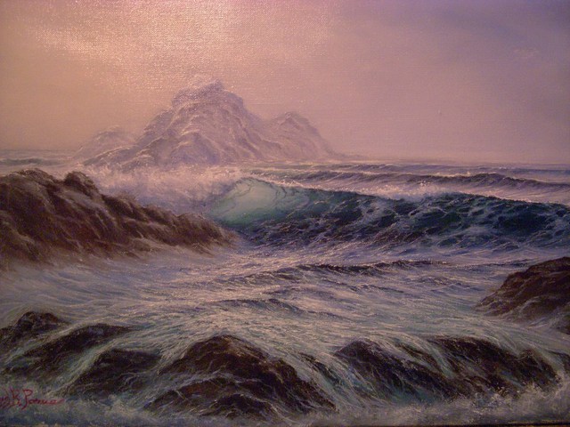 Joseph Porus  'Foggy Breaker', created in 2007, Original Painting Oil.