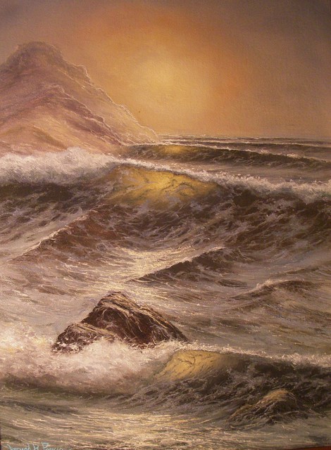 Joseph Porus  'Golden Swell', created in 1998, Original Painting Oil.