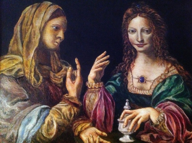 Artist Joseph Porus. 'Mary Sees The Light' Artwork Image, Created in 2012, Original Painting Oil. #art #artist