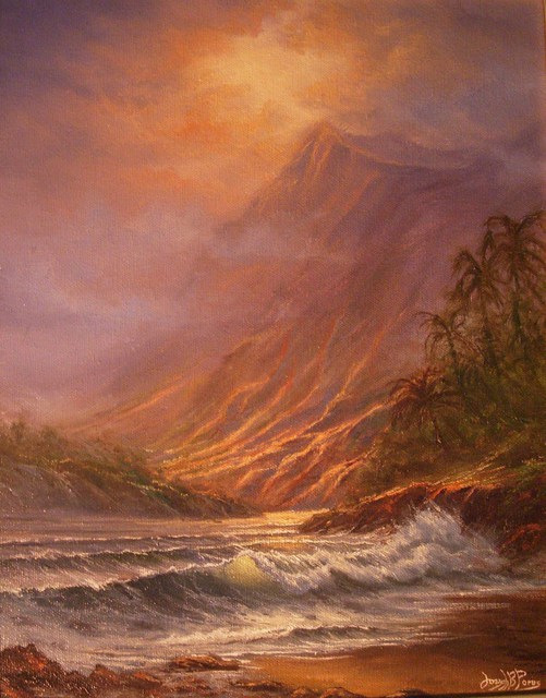 Artist Joseph Porus. 'Molakai Mist' Artwork Image, Created in 2000, Original Painting Oil. #art #artist