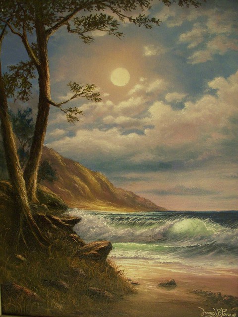Joseph Porus  'Moons Up', created in 1994, Original Painting Oil.