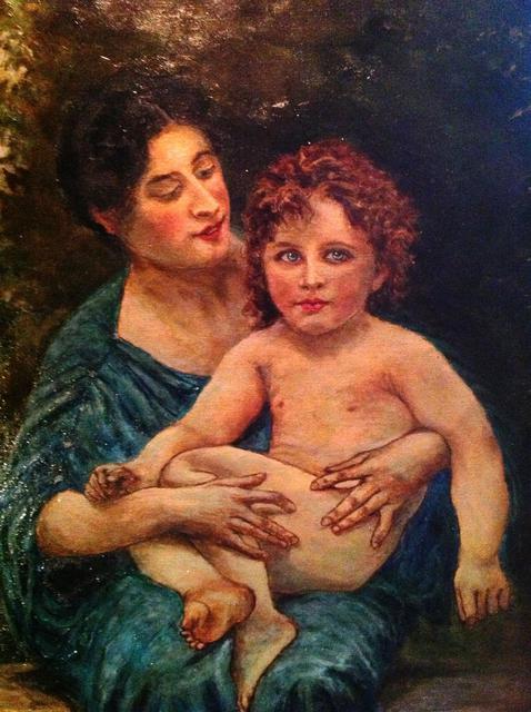 Artist Joseph Porus. 'Mother And Child ' Artwork Image, Created in 2013, Original Painting Oil. #art #artist
