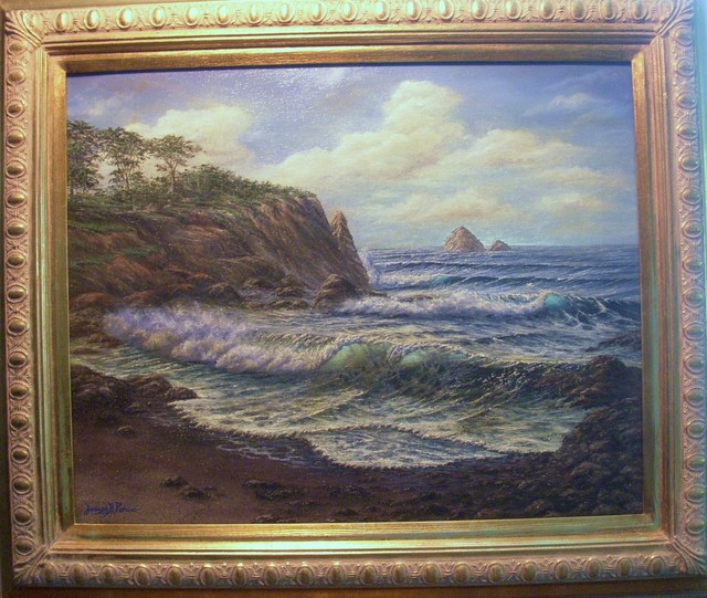 Joseph Porus  'Oregon Shorline', created in 1999, Original Painting Oil.