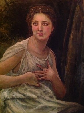 Joseph Porus: 'Otherwised Engaged', 2012 Oil Painting, Portrait.    Oil on linen. This painting is based on William Adolphe Bougereau's great original.                              ...