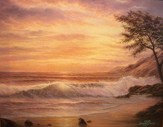 Joseph Porus: 'Summer Breeze', 1994 Oil Painting, Seascape.     Oil on stretched fine linen.           ...
