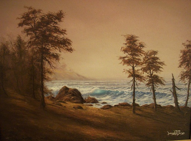 Joseph Porus  'Surf And Turf Monterey Style', created in 2000, Original Painting Oil.