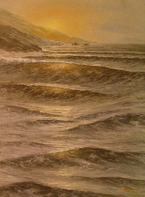 Artist Joseph Porus. 'Tranquil Seas' Artwork Image, Created in 1986, Original Painting Oil. #art #artist