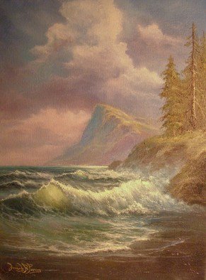 Joseph Porus: 'Washington Coast', 1994 Oil Painting, Seascape.  Oil on stretched fine linen.                 ...