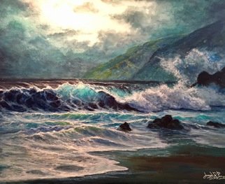 Joseph Porus: 'java jazz maui morning', 2017 Oil Painting, Marine. 