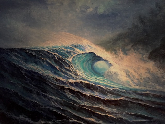 Artist Joseph Porus. 'Surfs Up' Artwork Image, Created in 2017, Original Painting Oil. #art #artist