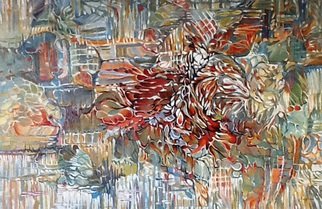 Jan Pozzi: 'BIRD', 2014 Acrylic Painting, Abstract.  A mosaic of color and shapes. On Canvas          ...