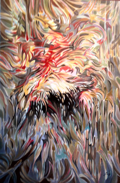 Artist Jan Pozzi. 'FIRE' Artwork Image, Created in 2014, Original Painting Acrylic. #art #artist