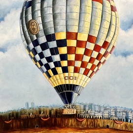 Tony Rodriguez  Juan Antonio Rodriguez Olivares: 'the rapture', 2022 Oil Painting, Religious. Artist Description: This artwork  done in oil on canvas is a very personal interpretation of a biblical theme such as the rapture, using very critical objects very close to us and nothing fantastic like hot air balloons. ...