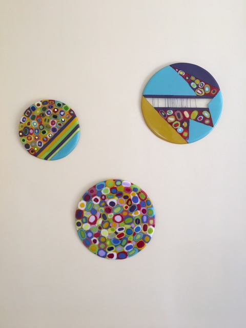 Judit Gabor  'Circles', created in 2019, Original Glass Stained.