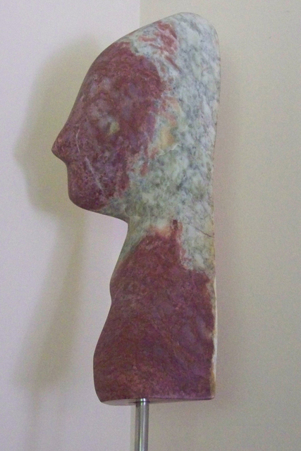 Julia Cake  'Le Visage  Auto Portrait', created in 2015, Original Sculpture Marble.