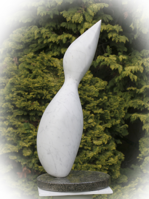 Julia Cake  'Snow Bird', created in 2017, Original Sculpture Marble.