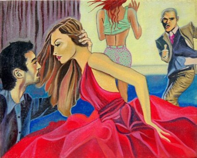 Artist Cecilia Juliana Eres. 'Asaparenciasenganam' Artwork Image, Created in 2008, Original Painting Oil. #art #artist