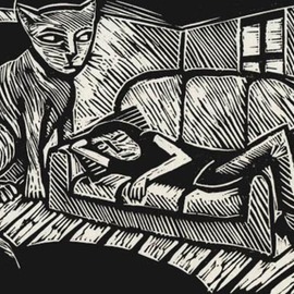 Cat and Sofa By Julian Dourado