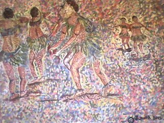 Julie Kondi: 'ol sumsum', 2014 Acrylic Painting, Culture.   Papua New Guinea dot painting  ...