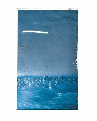July Preobrazhencki: 'sea', 2023 Mixed Media Photography, Abstract. Technique: print, varnish, stationery corrector...